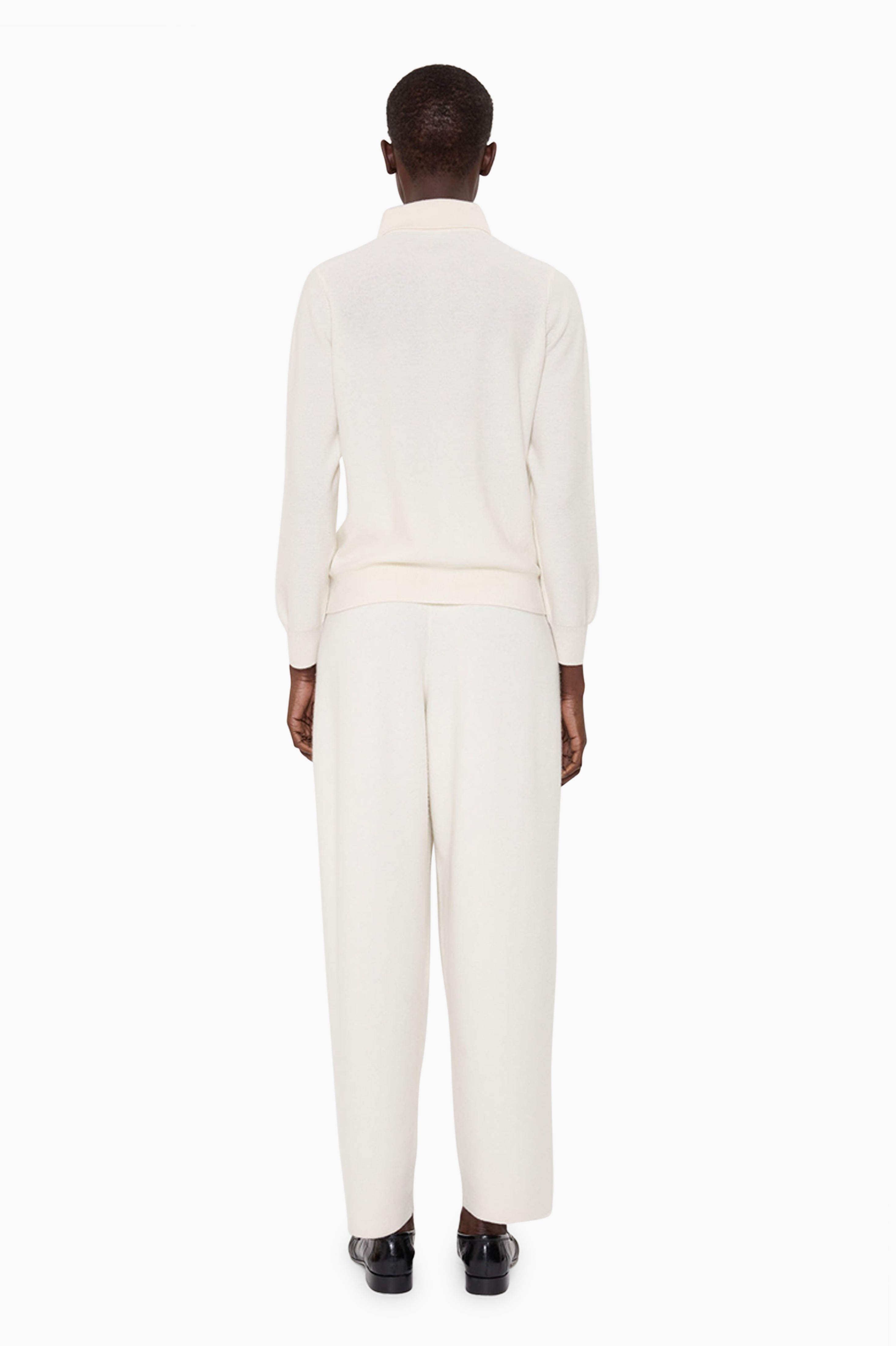 Kaci cashmere Cardigan - Ivory – back view