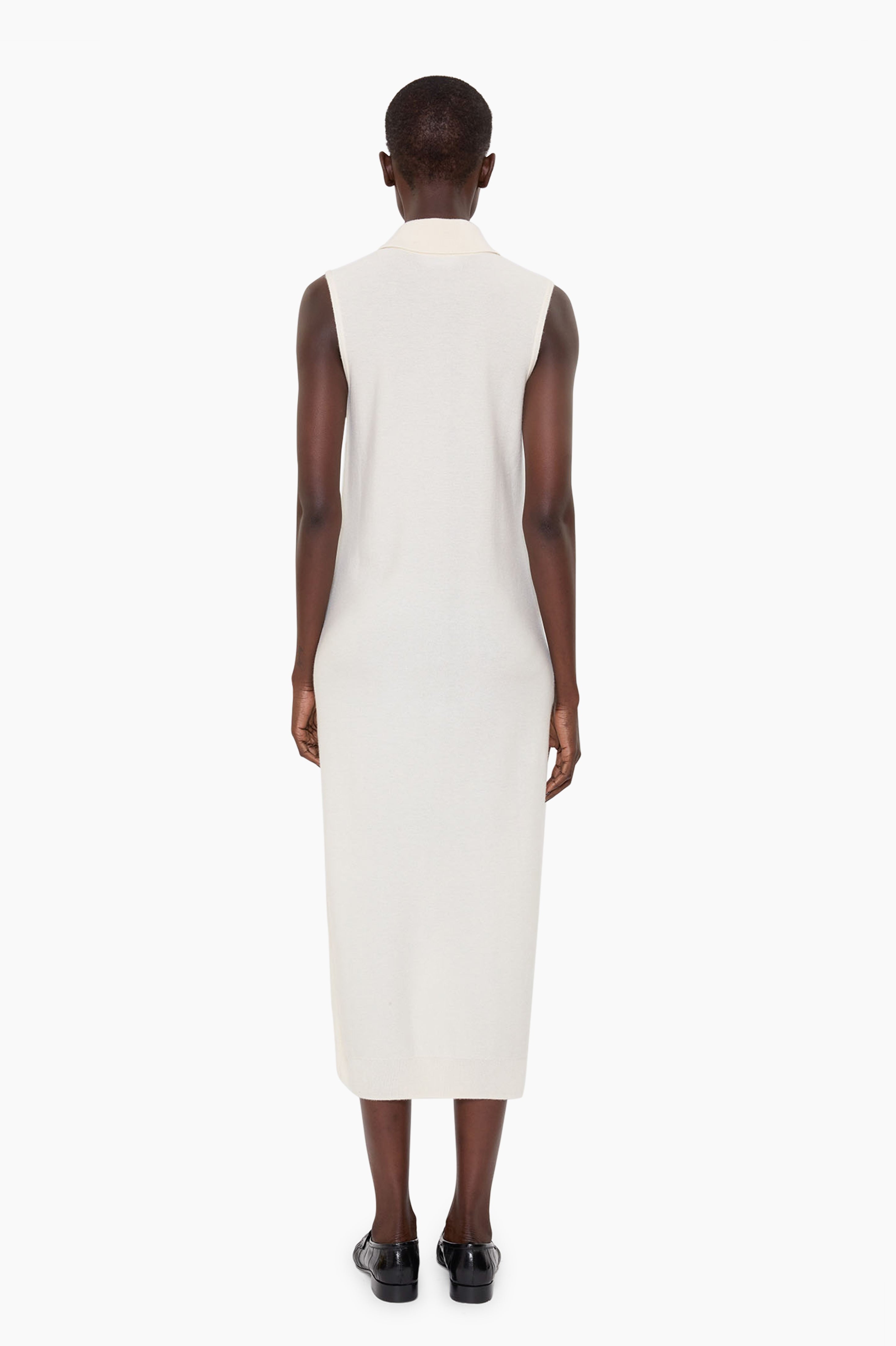 Oakley cashmere Dress - Ivory – back view
