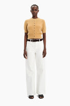 Rome cashmere Cardigan - Paradise – front view