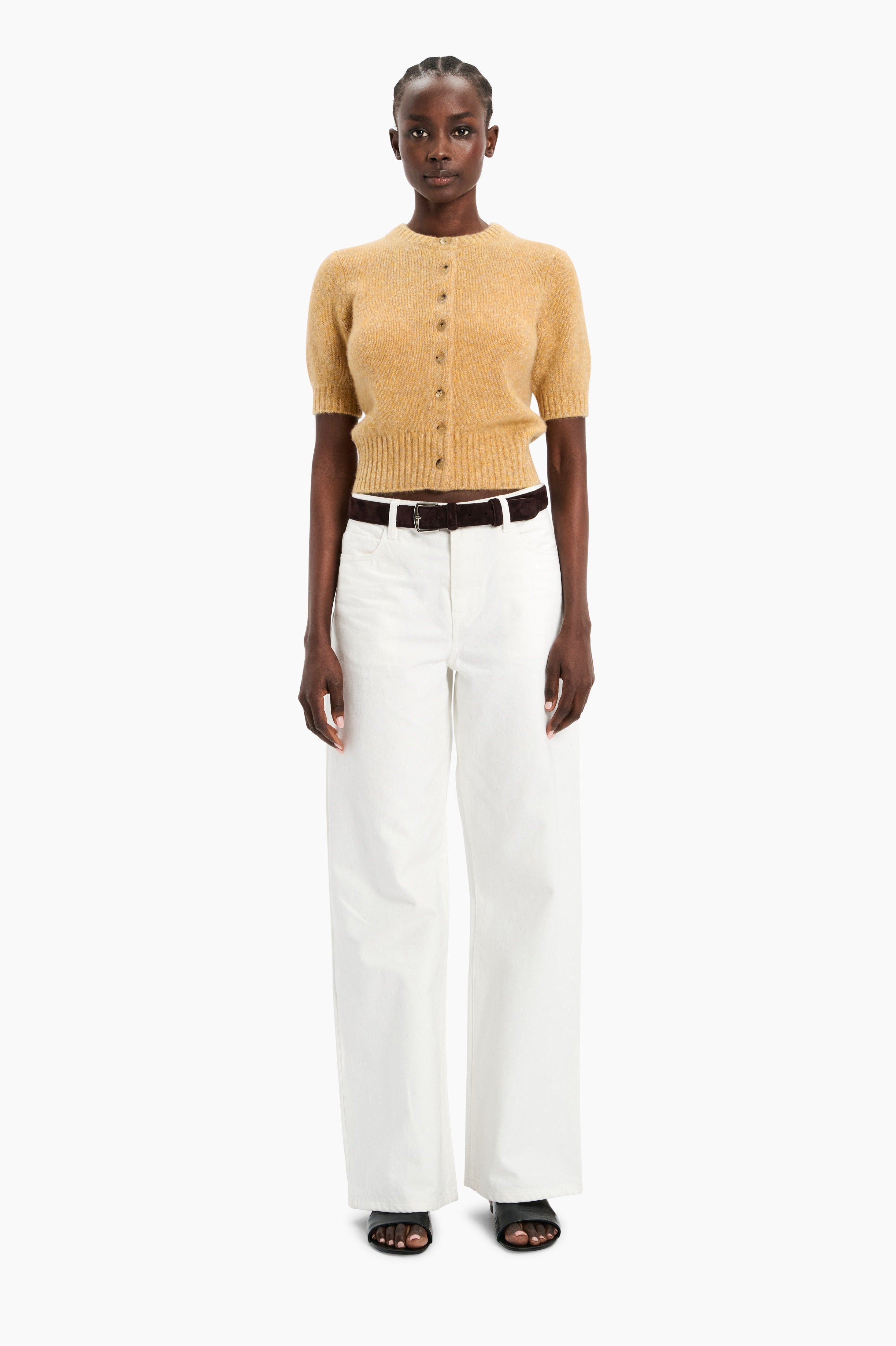 Rome cashmere Cardigan - Paradise – front view