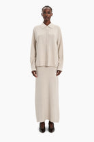 Limehouse cashmere Shirt - Chai – front view