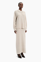 Limehouse cashmere Shirt - Chai – side view