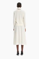 Avalon cashmere Cardigan - Ivory – back view