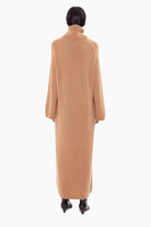 Roma cashmere Dress - Dark Camel – back view