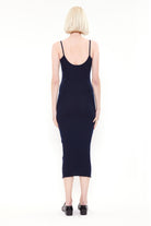 Yana cashmere Dress - Navy – back view
