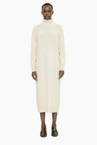 Elodie cashmere Dress - Ivory – front view
