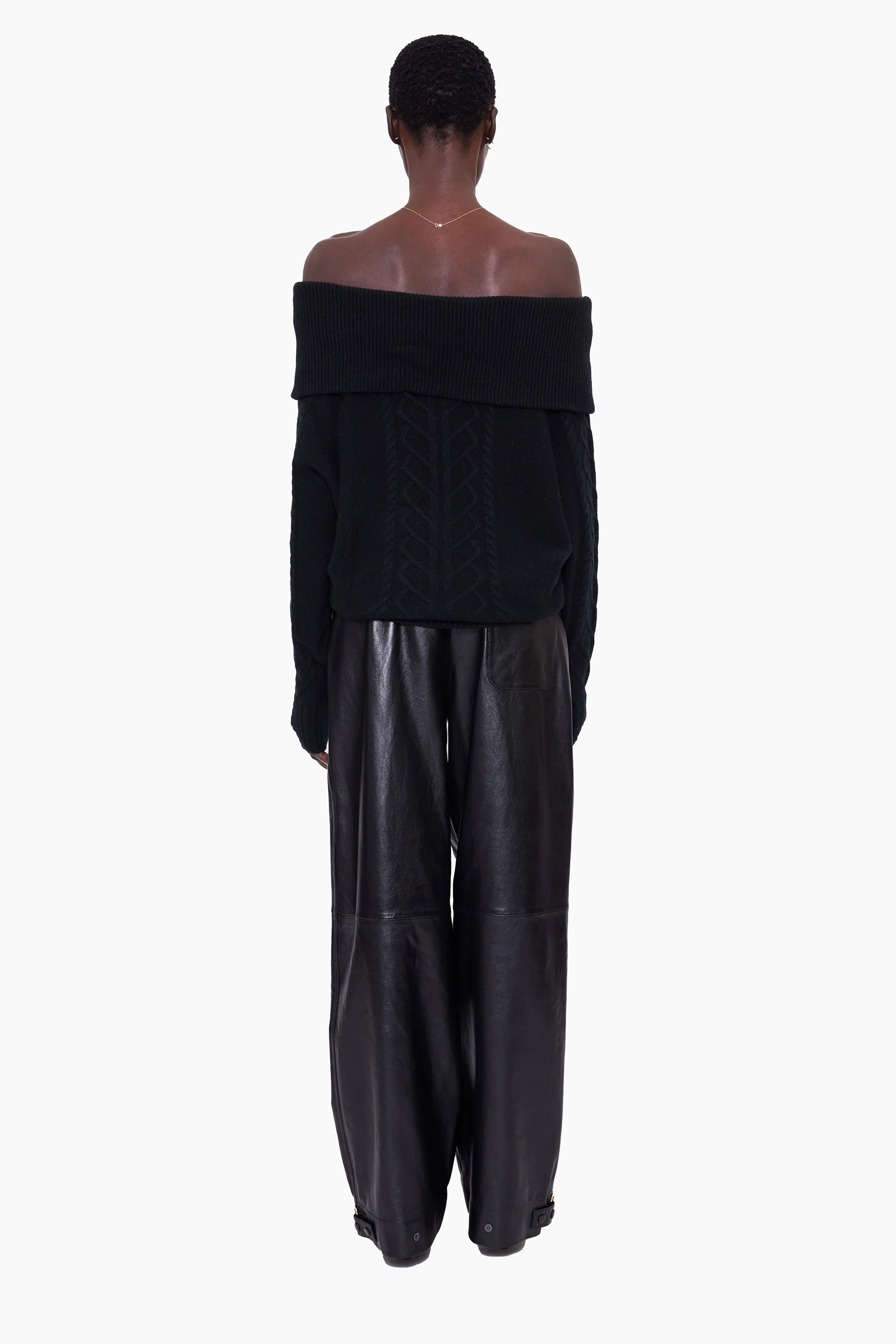 Wimbledon cashmere Sweater - Black – back view