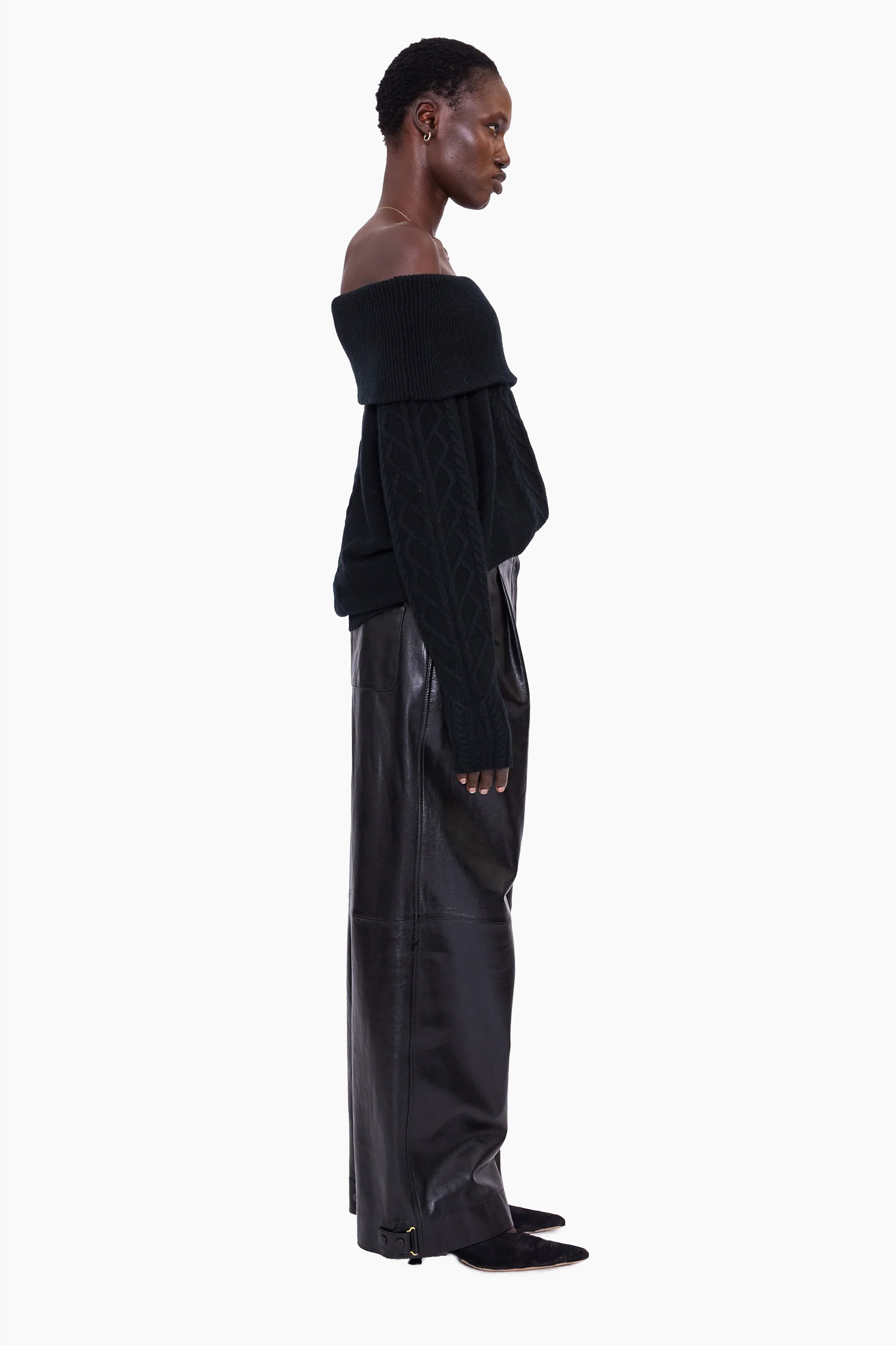 Wimbledon cashmere Sweater - Black – side view