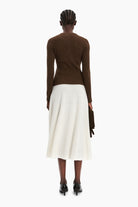 New Noa cashmere Sweater - Brown Chocolate Marl – back view