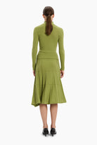 Ariana cashmere Sweater - Avocado – back view
