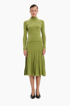 Ariana cashmere Sweater - Avocado – front view