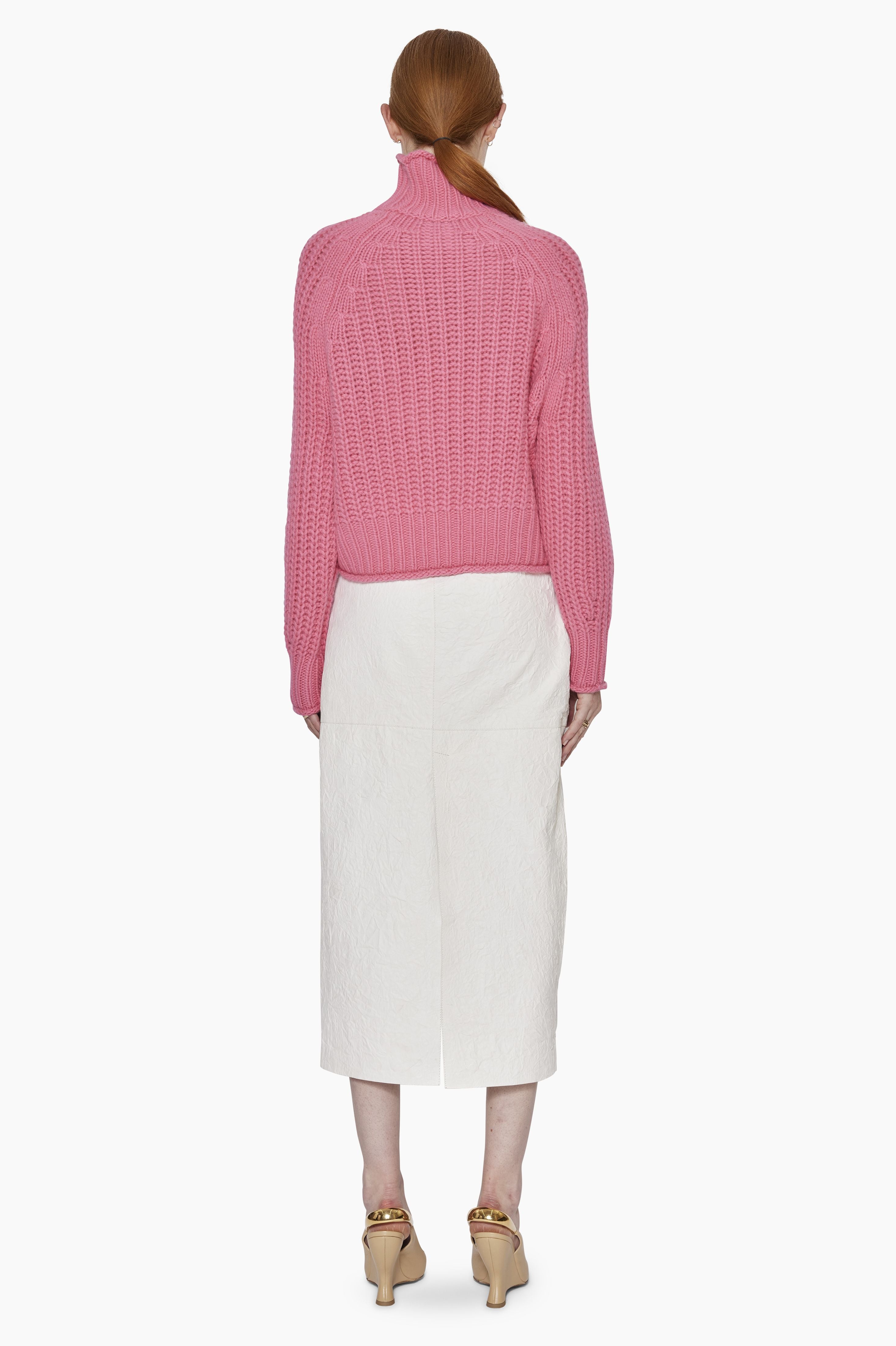 Ellis cashmere Sweater - Tea Rose – back view