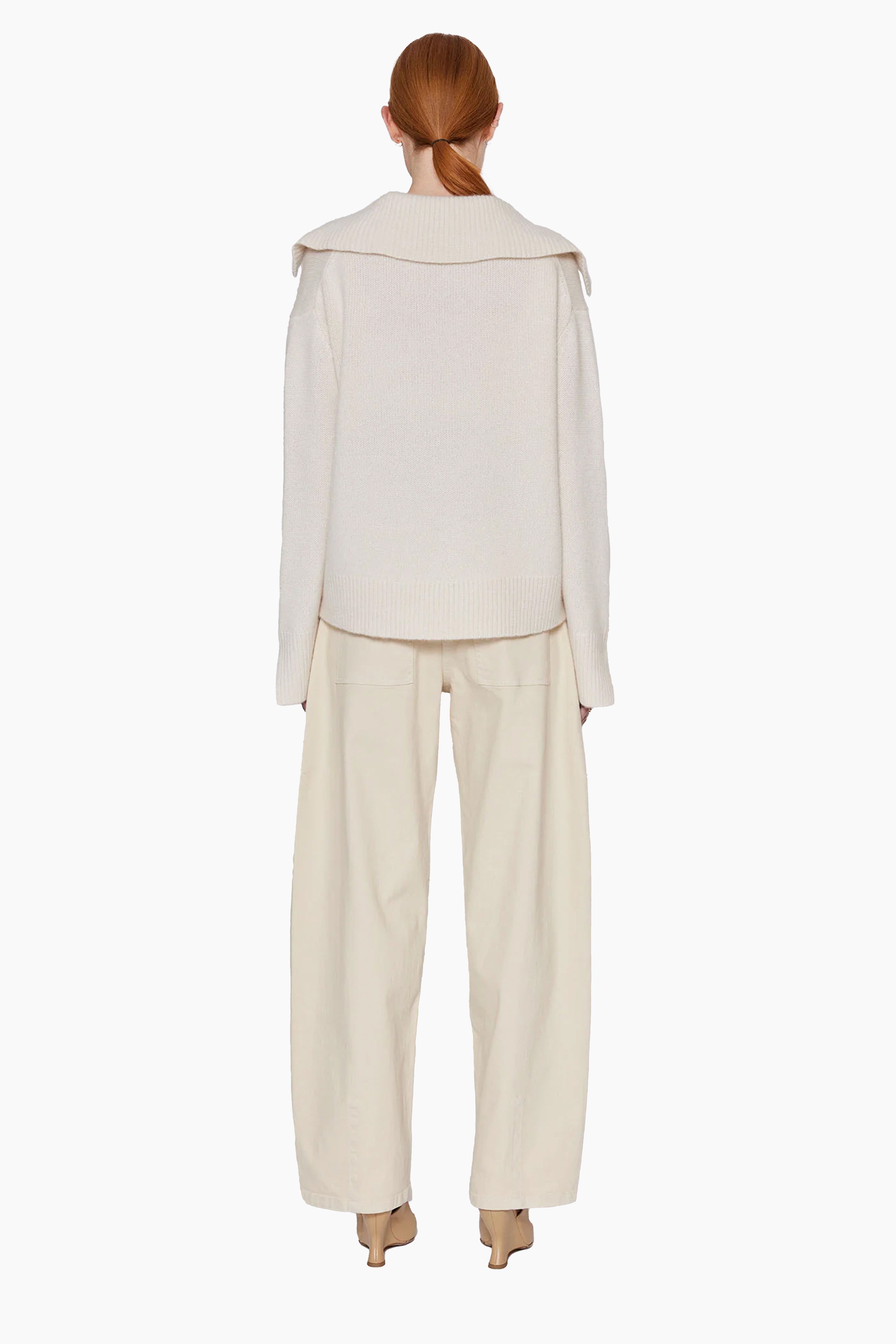 Cortina cashmere Sweater - Ivory – back view