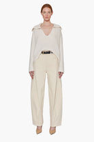 Cortina cashmere Sweater - Ivory – front view