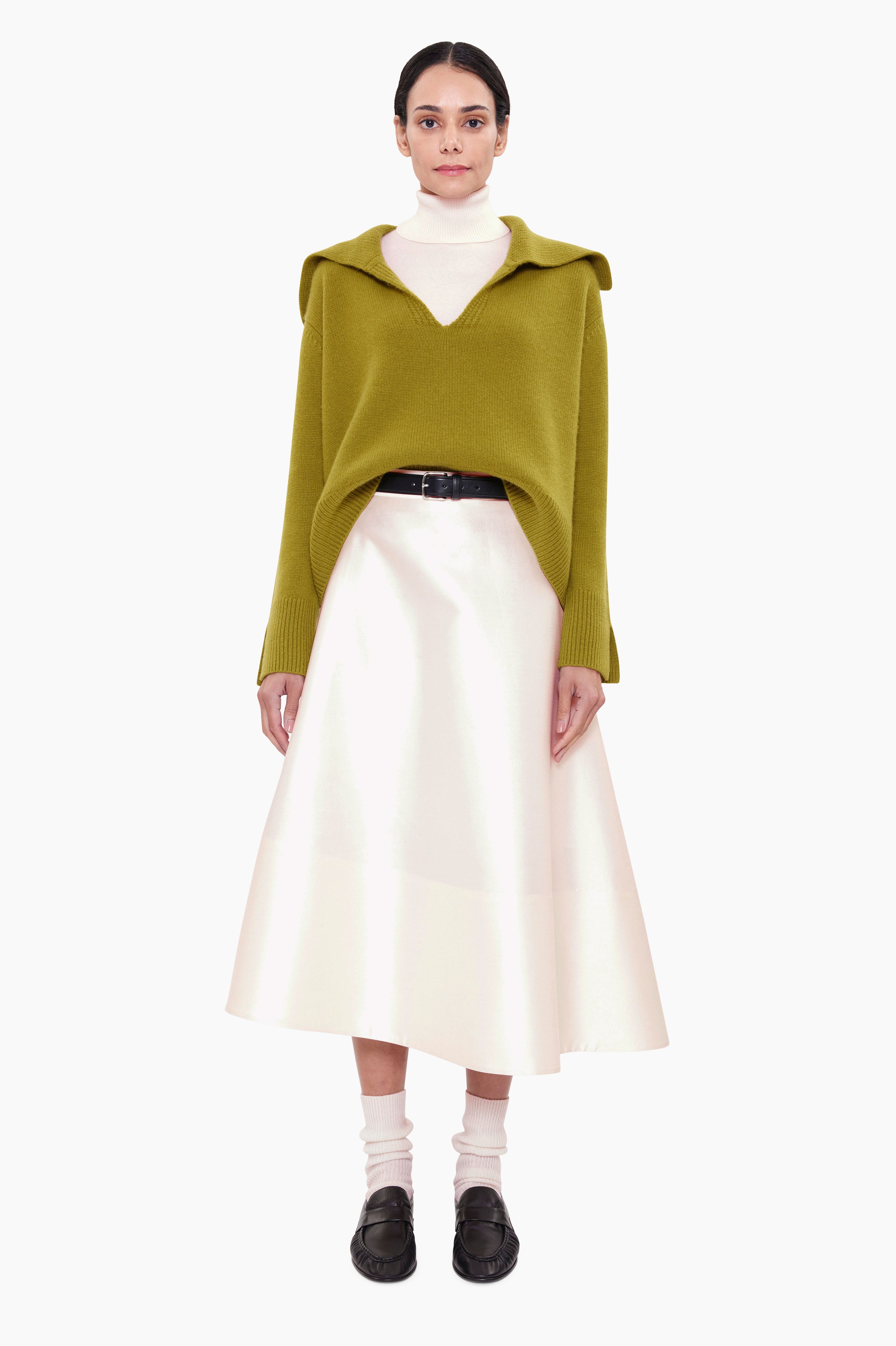 Cortina cashmere Sweater - Juniper – front view