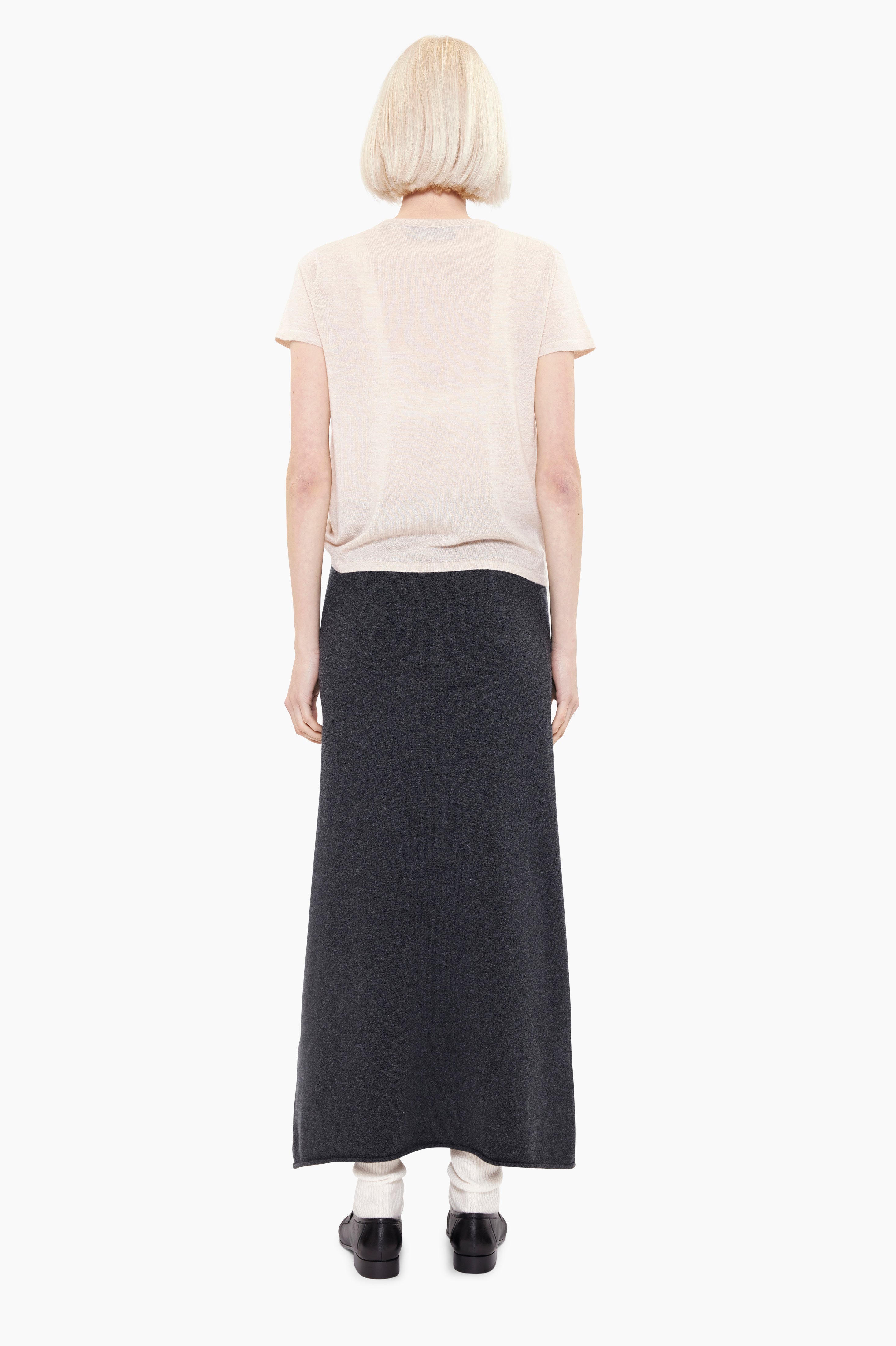 Shia T-cashmere Shirt - Sandstone – back view