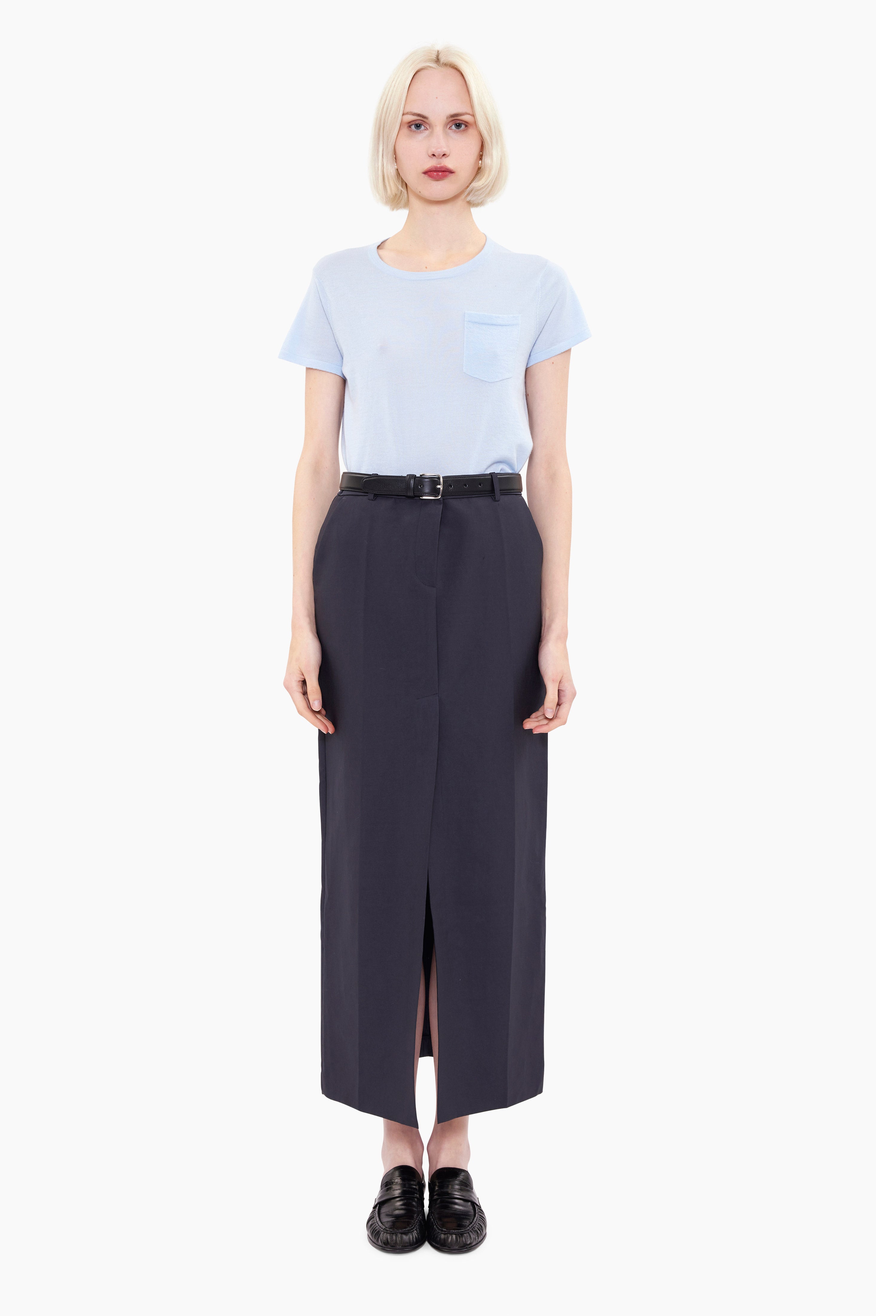 Shia T-cashmere Shirt - Sky Blue – front view