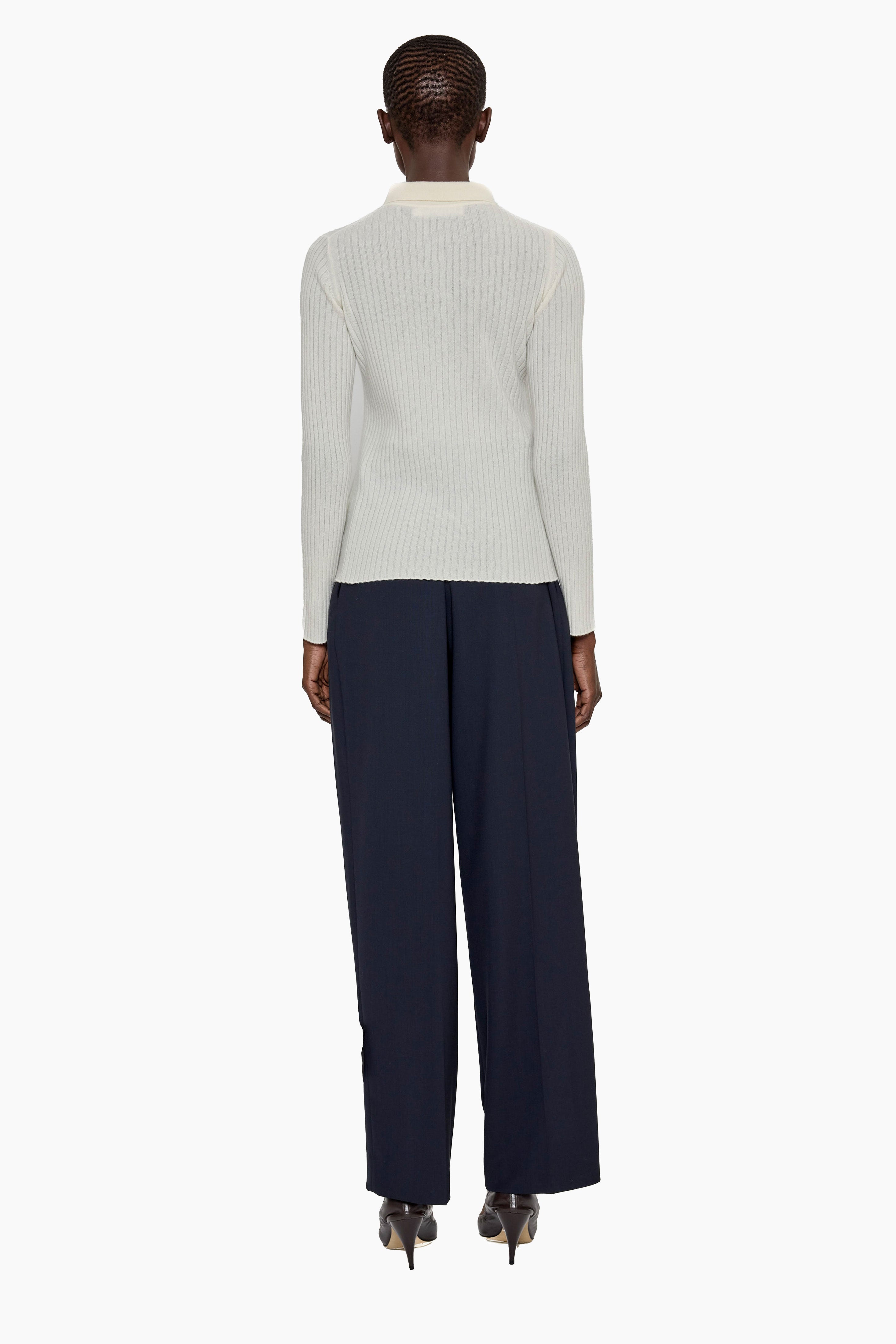 Mable cashmere Sweater - Ivory – back view