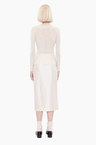 Fleta T-cashmere Shirt - Sandstone – back view