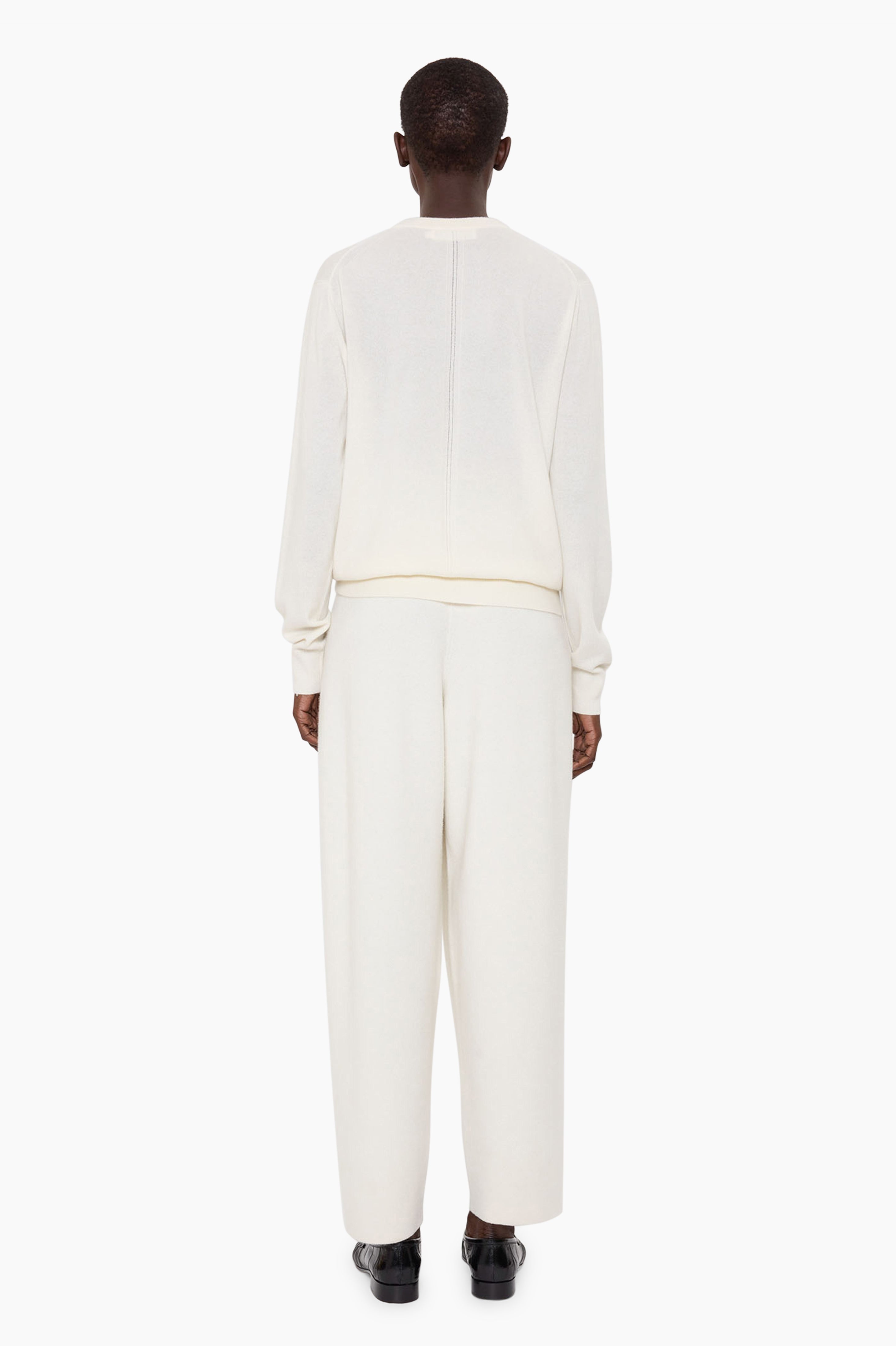 Marlowe cashmere Sweater - Ivory – back view