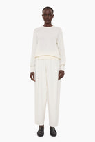 Marlowe cashmere Sweater - Ivory – front view