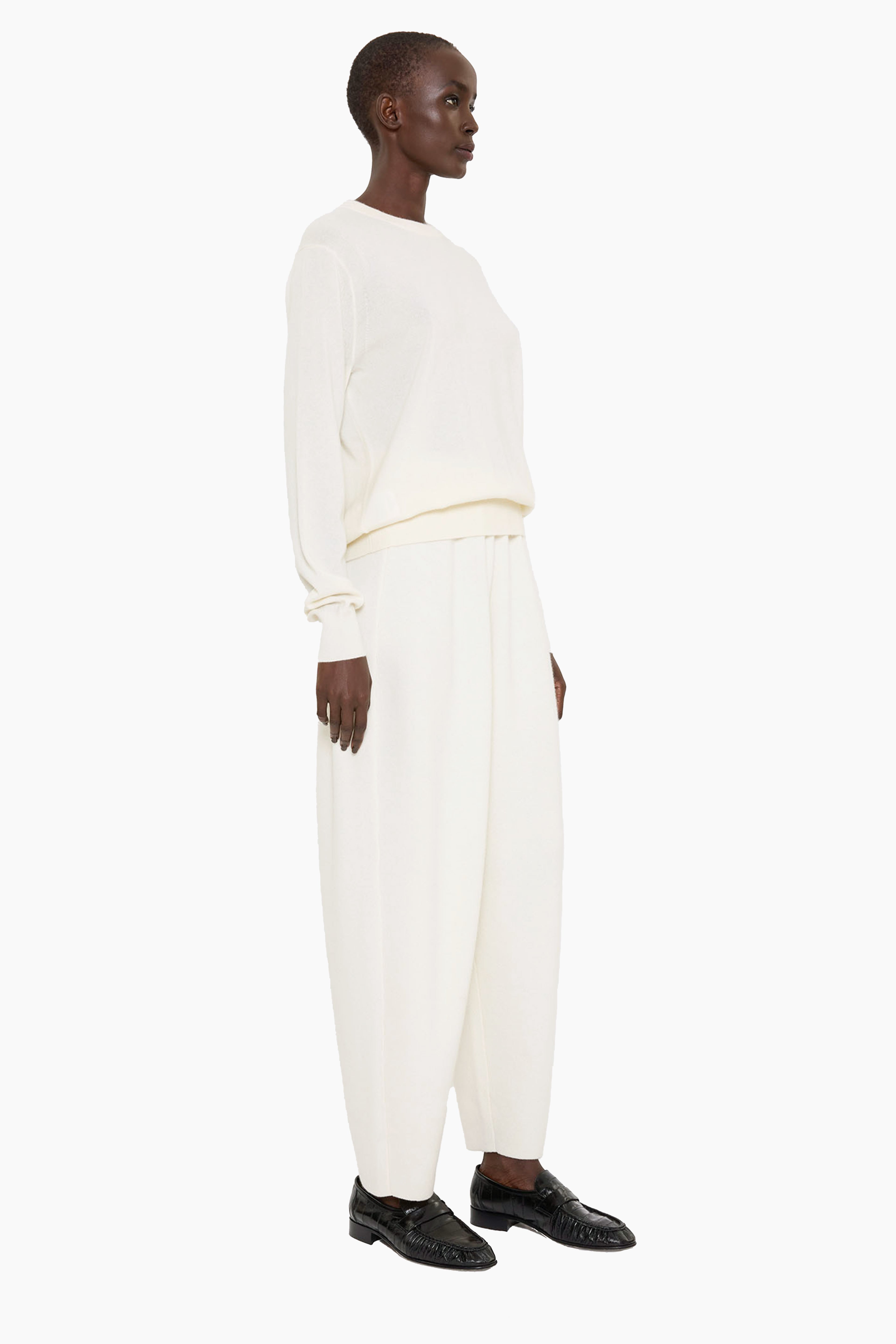 Hayden cashmere Trousers - Ivory – side view