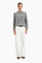 Verona cashmere Sweater - Cloudy – front view
