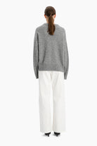 Milan cashmere Sweater - Cloudy – back view