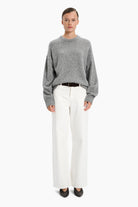 Milan cashmere Sweater - Cloudy – front view