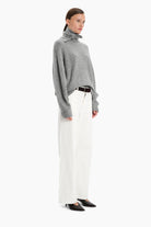 Milan cashmere Sweater - Cloudy – side view