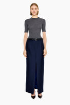 Belsize T-cashmere Shirt - Charcoal – front view