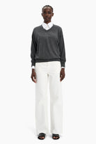 Chiswick cashmere Sweater - Charcoal – front view