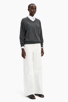 Chiswick cashmere Sweater - Charcoal – side view