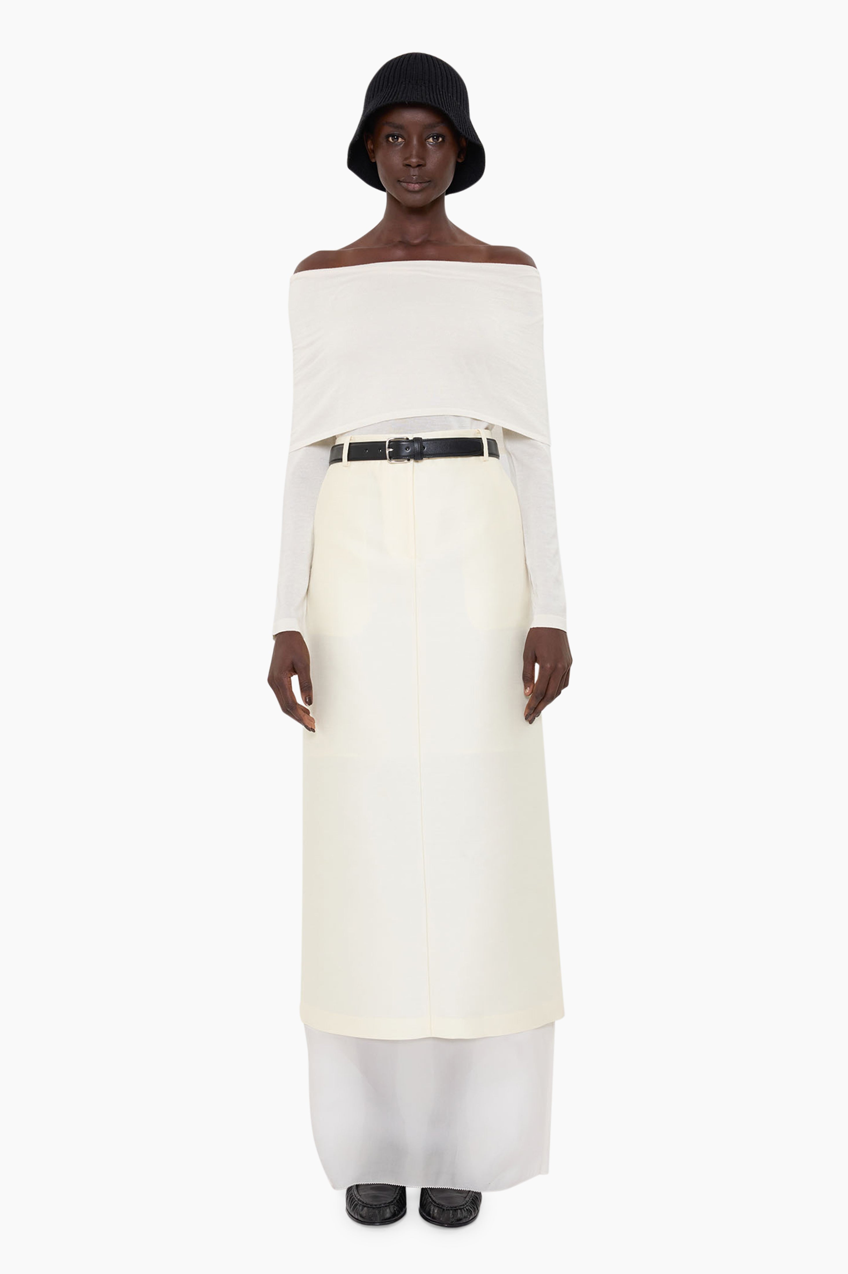 Lori cashmere Sweater - Ivory – front view