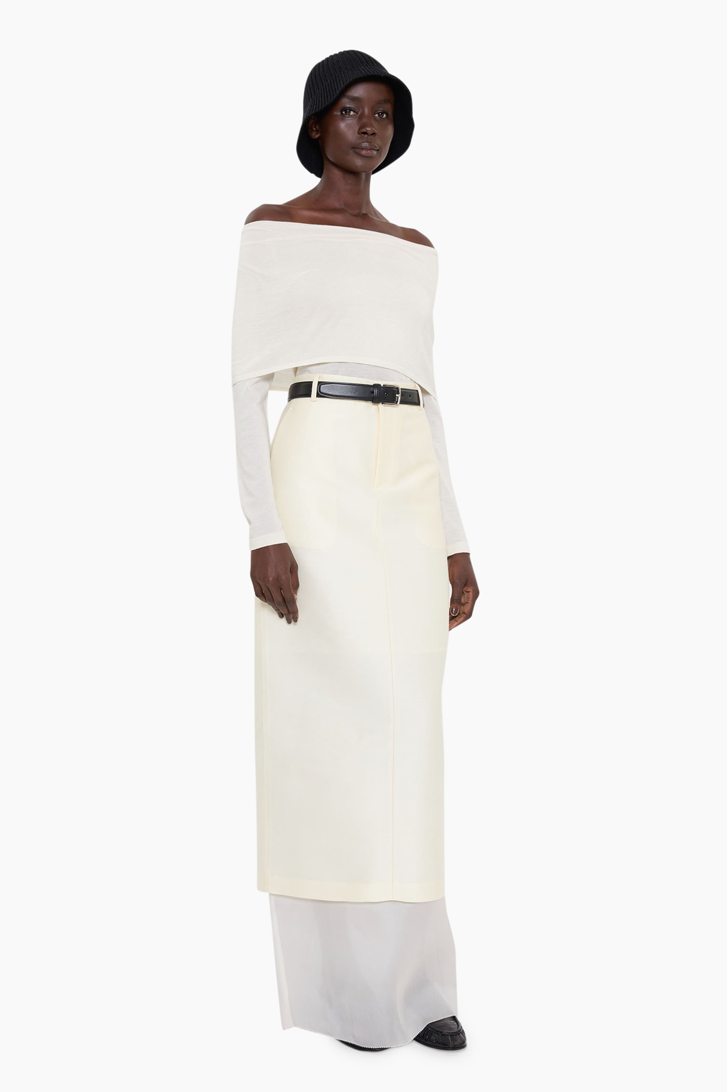 Lori cashmere Sweater - Ivory – side view