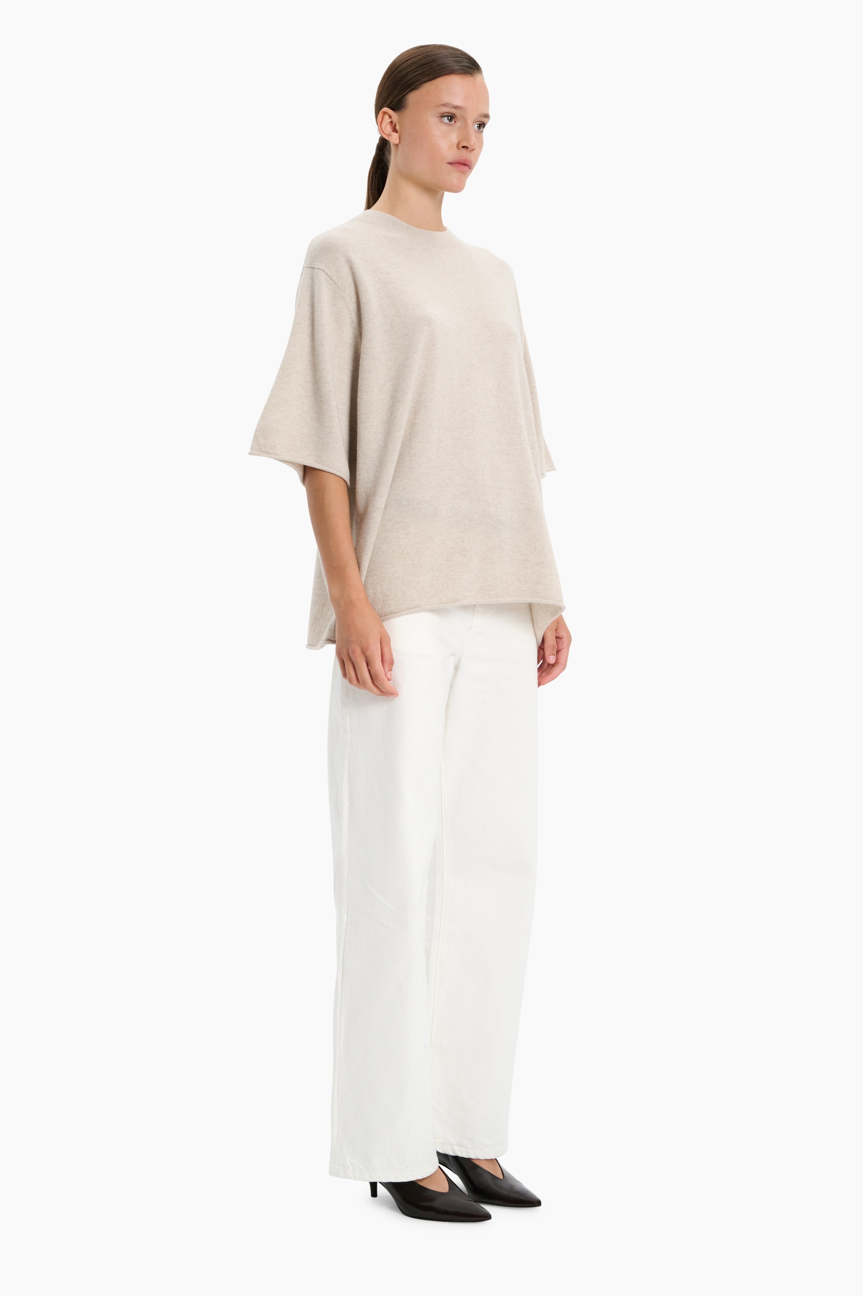 Hackney cashmere Sweater - Chai – side view