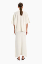 Hackney cashmere Sweater - Ivory – back view