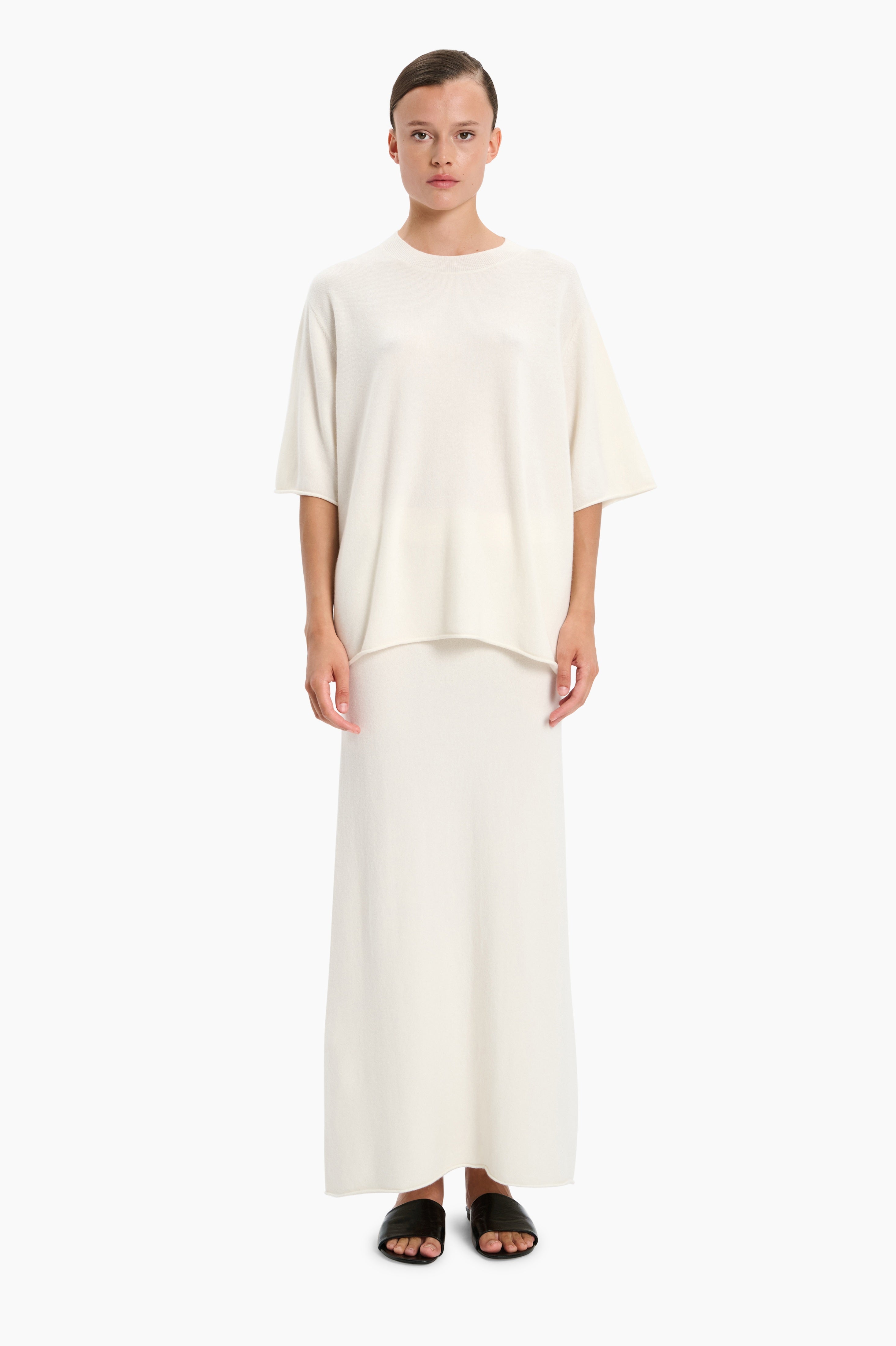 Hackney cashmere Sweater - Ivory – front view