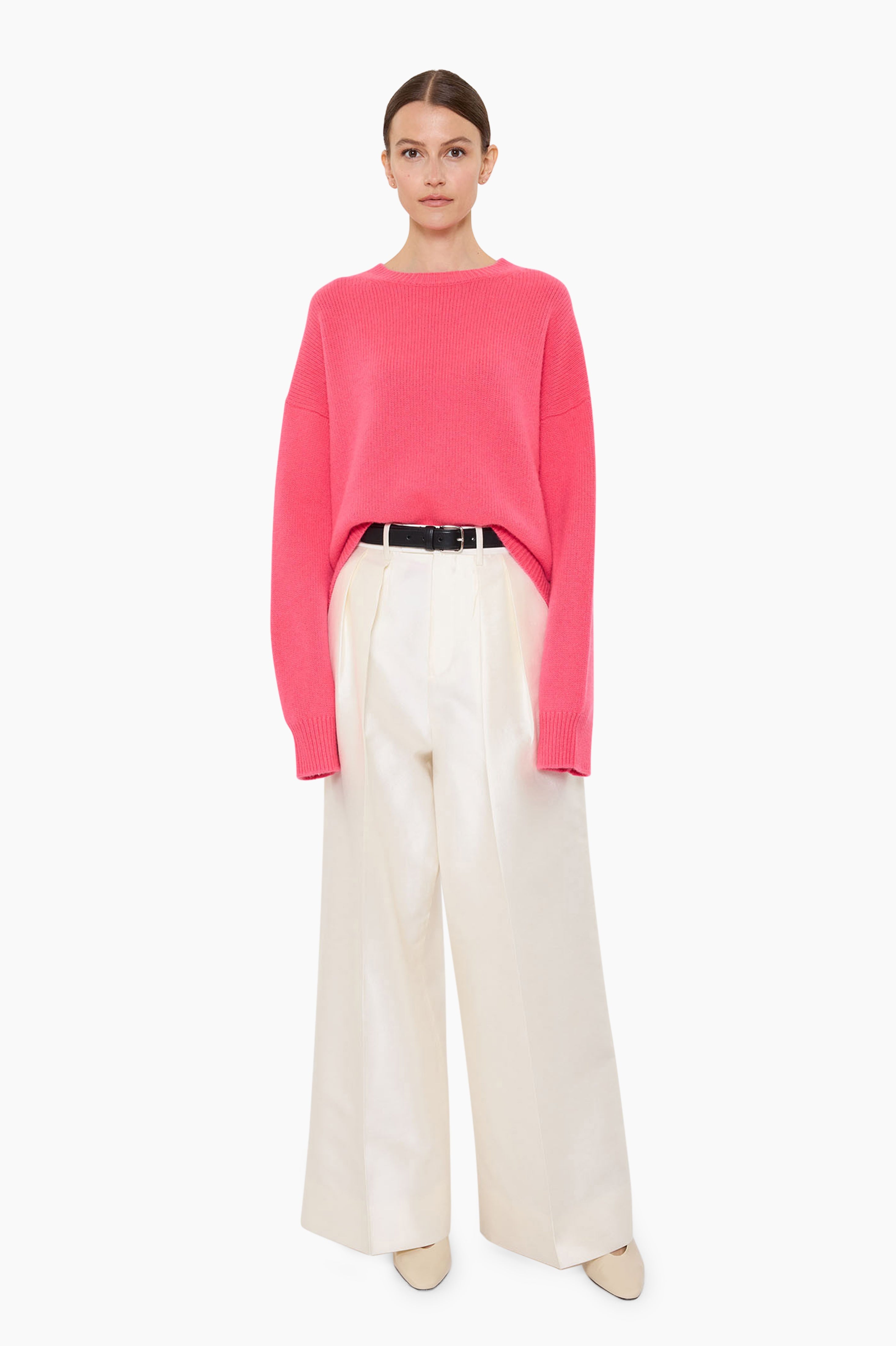The Ivy cashmere Sweater - Watermelon – front view