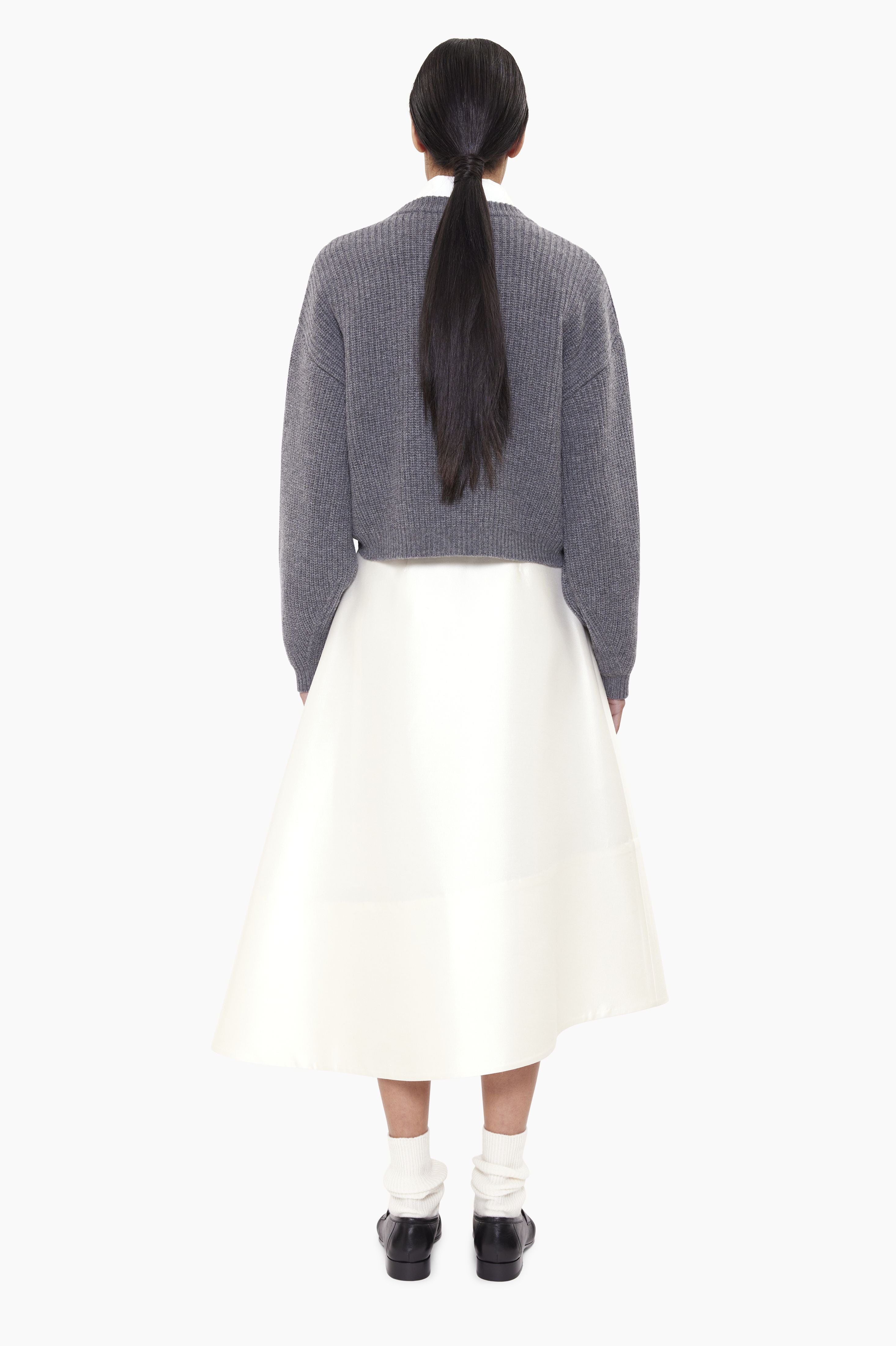 Eaton cashmere Sweater - Granite Marl – back view