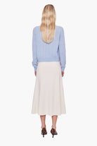 Clover Mews cashmere Sweater - Icy Blue with Gold Sequins – back view