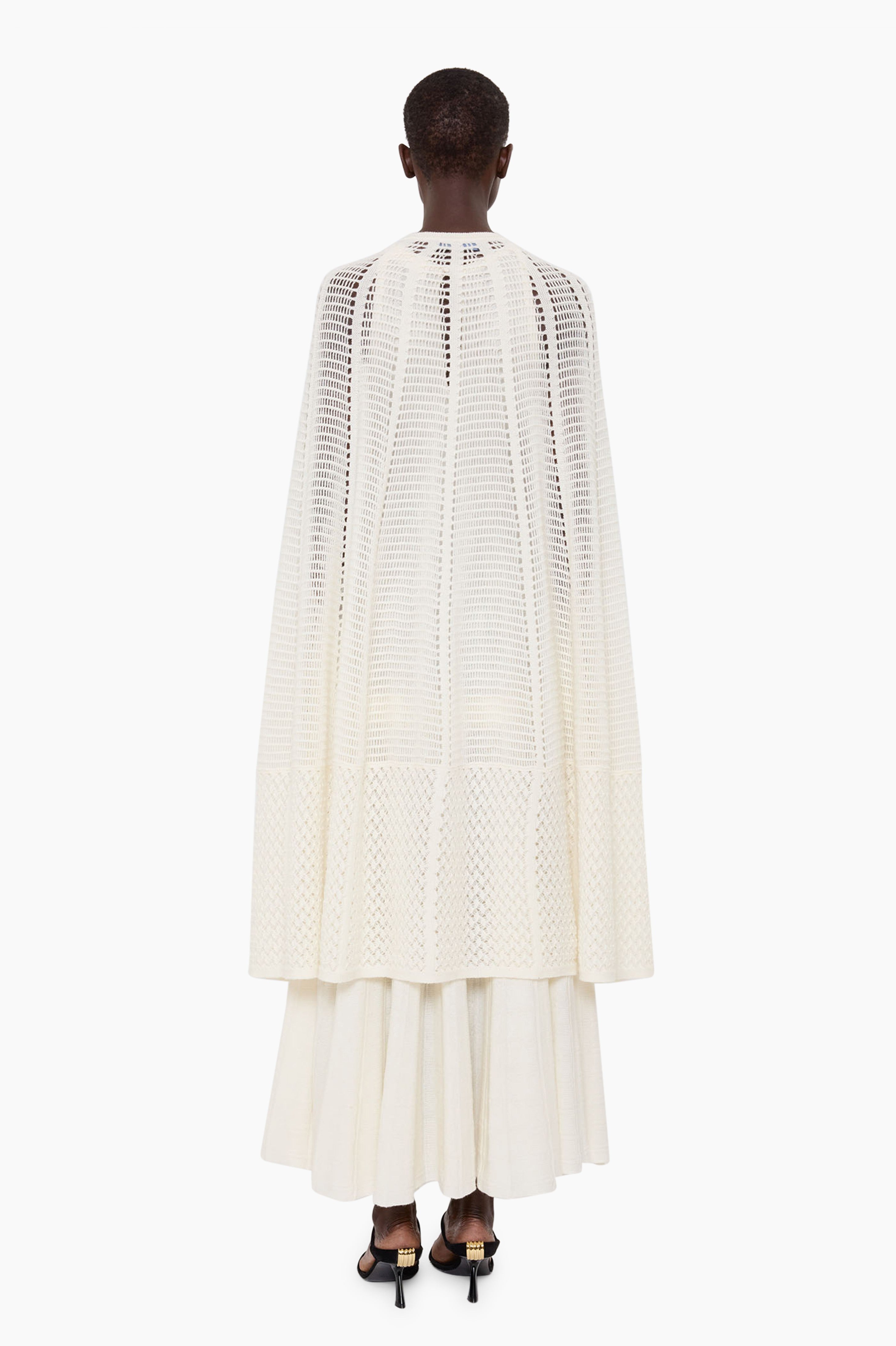 Arwen cashmere Cardigan - Ivory – back view