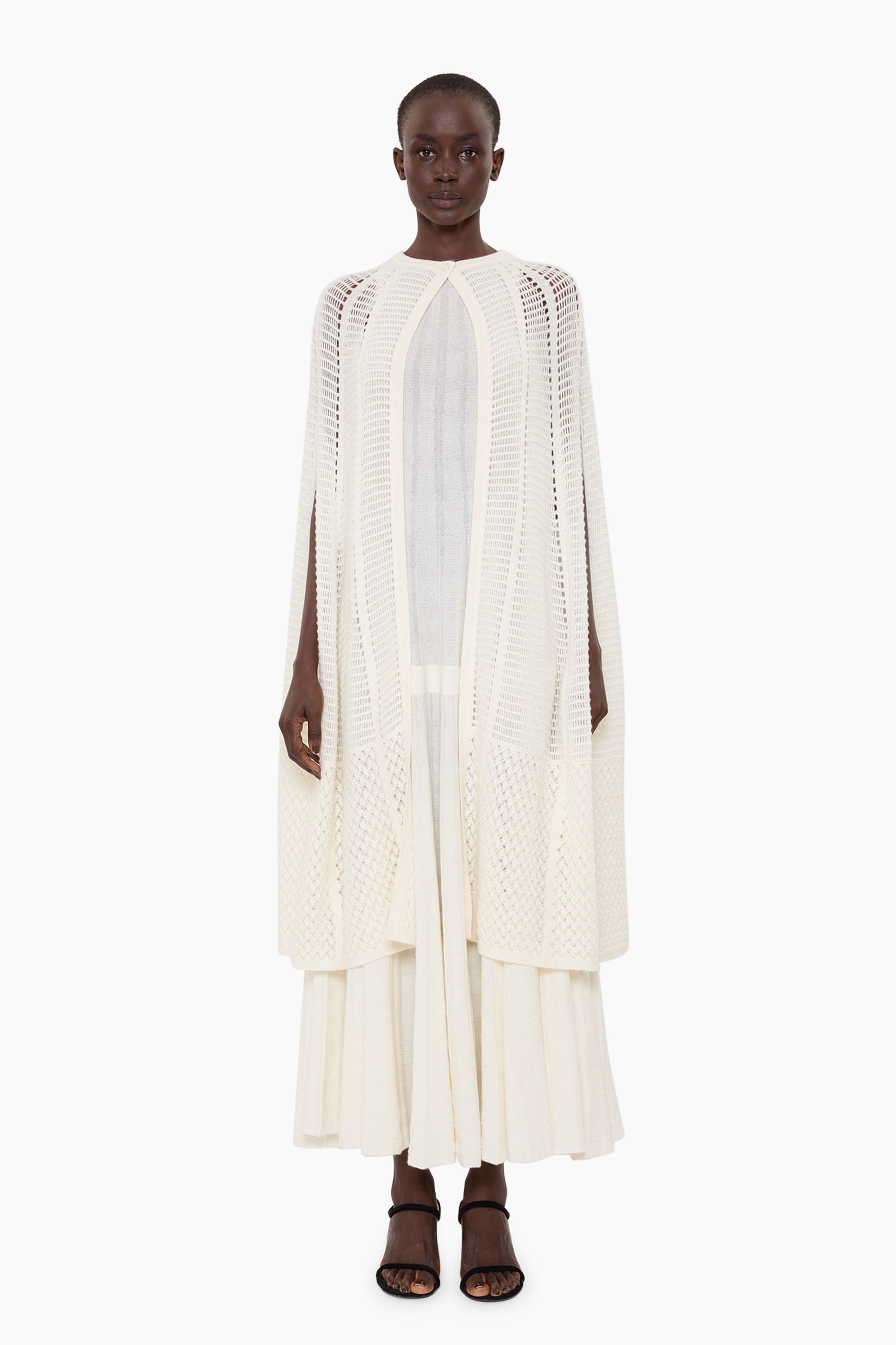 Arwen cashmere Cardigan - Ivory – front view