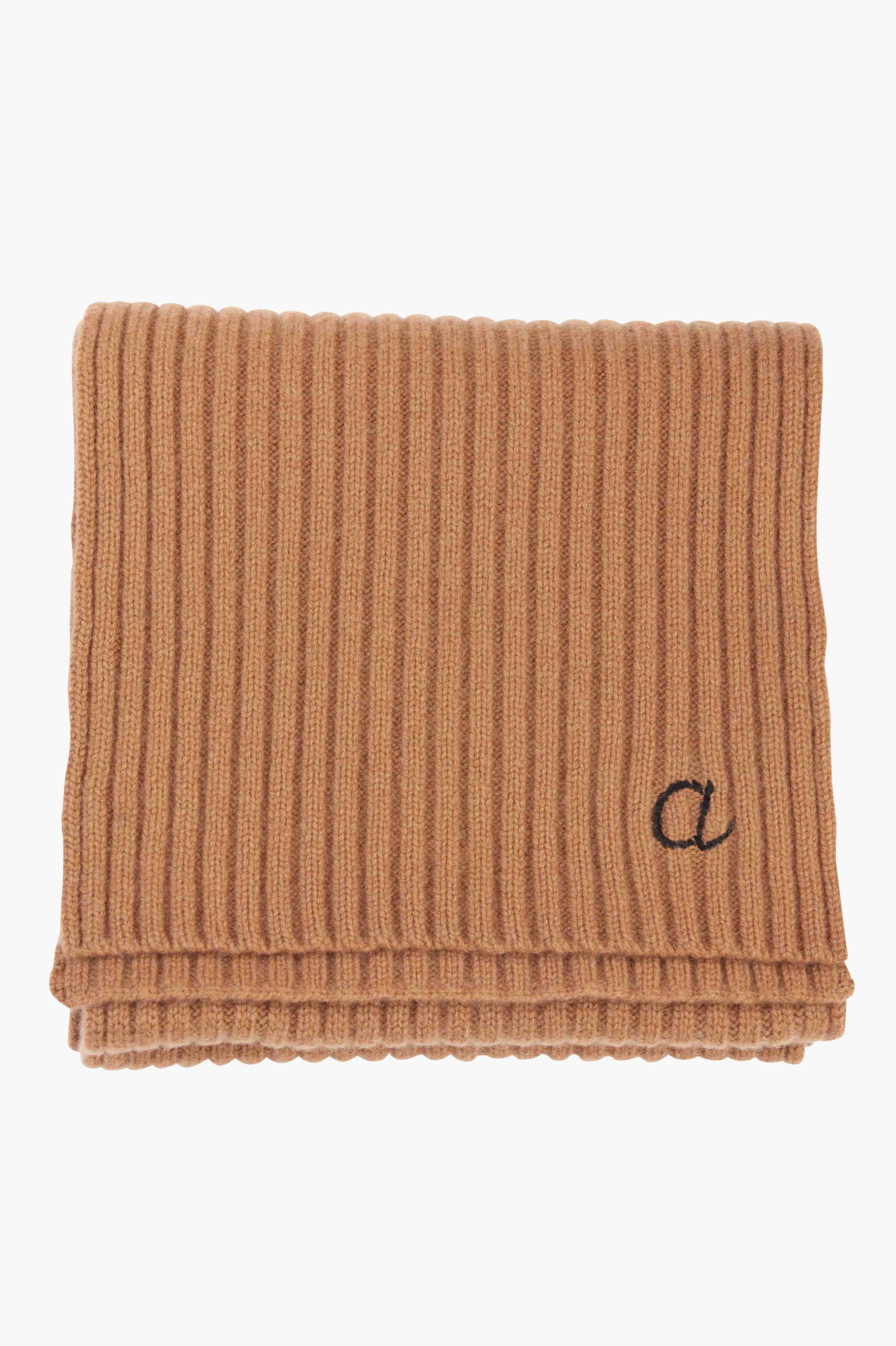 Nancy cashmere Scarf - Dark Camel