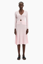 Gabriella cashmere Skirt - English Rose – front view