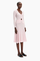 Gabriella cashmere Skirt - English Rose – side view