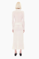 Nillie cashmere Skirt - Ivory – back view