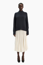 Sabrina cashmere Skirt - Ivory – front view