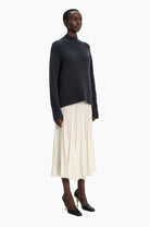 Sabrina cashmere Skirt - Ivory – side view