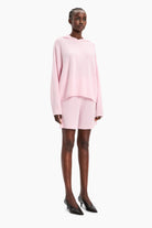 Elgood Close cashmere Shorts - English Rose – side view